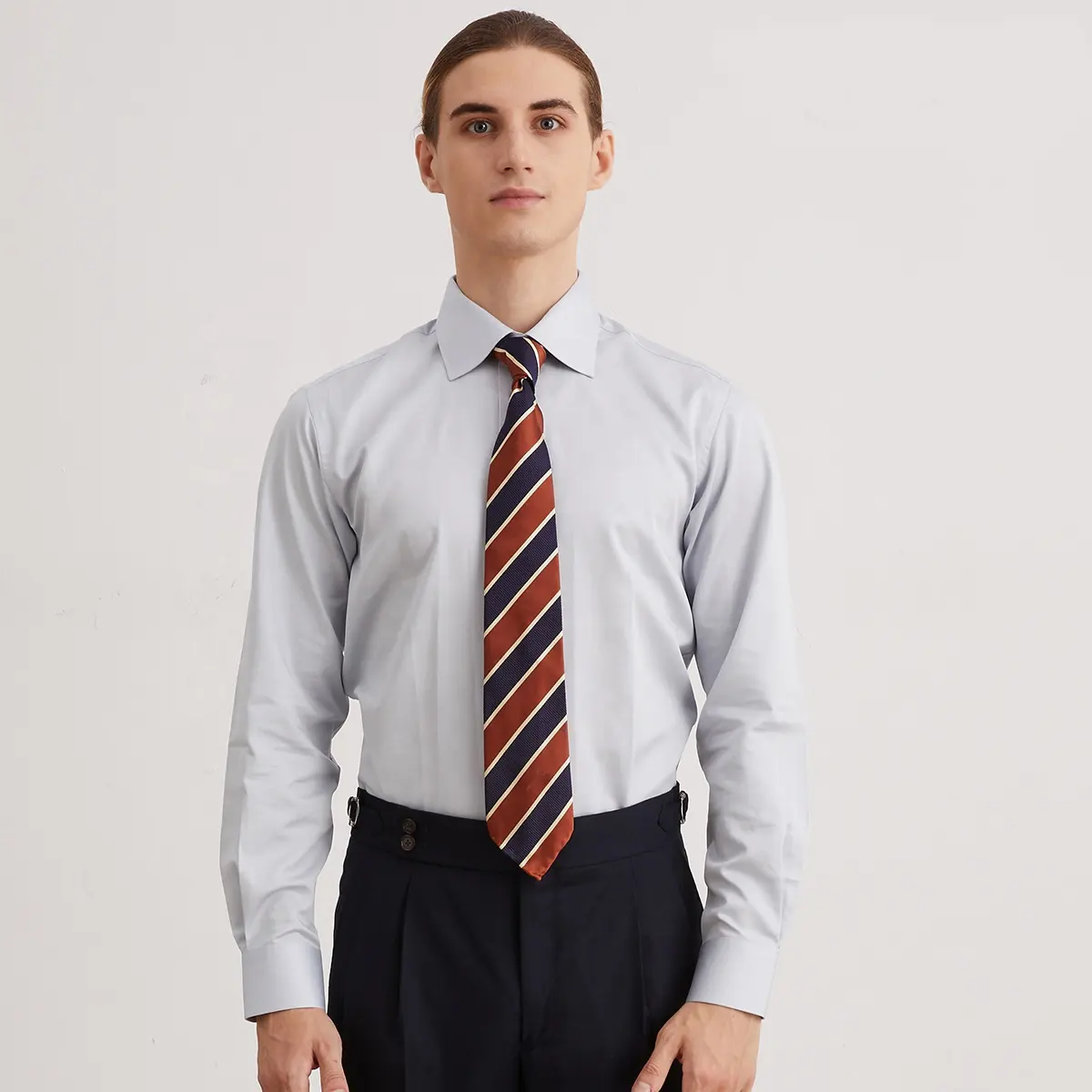 חולצת שמלת גברים 100% כותנה סופר 100'S חוט אריגה חולצת כותנה טהורה לגבר חולצה רשמית עסקית דקה