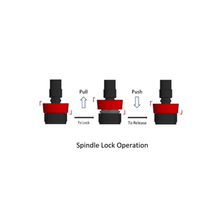 Mini-meuleuse pneumatique industrielle avec gâchette de sécurité et échappement frontal HY-447L - Product Image 6