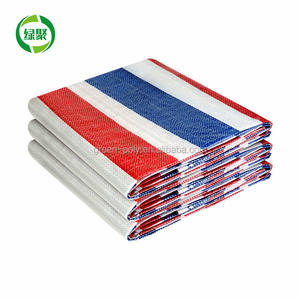 Imperméable 65g 78g PP Bâche Rouge Blanc Et Bleu Bâche Couvre Fabricant - Product Image 1
