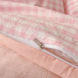 Juego de Ropa de Cama 100% Algodón Suave como una Nube, Estilo Años 60, con Lazos en las Esquinas y Funda de Almohada con Cierre de Sobre, Diseño Duradero - Product Image 3