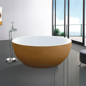 Baignoire ronde moderne en acrylique avec massage par remous, couleur or, autoportante, pour <span class=keywords><strong>spa</strong></span> intérieur - Product Image 2