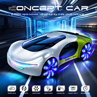 Voiture RC professionnelle 2026 pour drift avec station de charge de simulation, rotation à 360°, synchronisation musicale, LED, télécommande et fonction de pulvérisation pour cascades