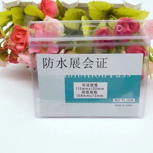 Siy581 <b>Id</b> Card Working Clip,Clear Vinyl Medical Trade Show Name Badge <b>Holder</b> Pocket With Zipper - Product Image 4