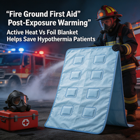 Couverture thermique auto-chauffante jetable à 8 panneaux, couverture de survie améliorée pour couverture d'urgence en feuille standard, chaude