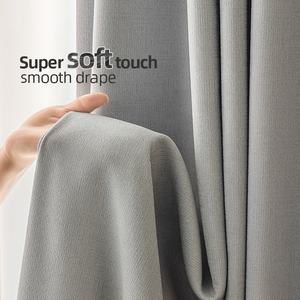 Rideaux occultants thermiques ZSTARR en lin épais double face 100 % occultants pour salon, rideaux <span class=keywords><strong>de</strong></span> luxe - Product Image 2
