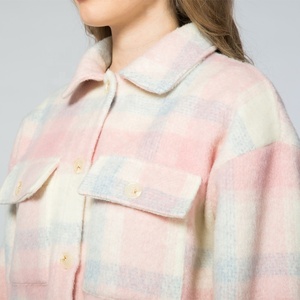 Belles chemises <span class=keywords><strong>à</strong></span> <span class=keywords><strong>carreaux</strong></span> <span class=keywords><strong>à</strong></span> manches longues et boutons sur la poitrine pour femmes - Product Image 6