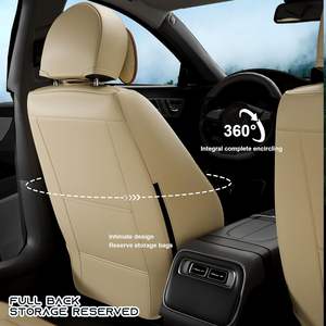 Fundas de Asiento de Cuero de Lujo Estilo Deportivo, Juego Completo de 10 Piezas para Autos, SUV y Camionetas, que Brindan Protección Delantera y Trasera - Product Image 4