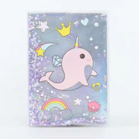 Vente en gros personnalisé Olied Paillettes Glitterl Life Stuff Cahier liquide pour étudiants