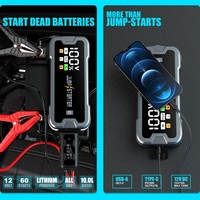 Démarreur de véhicule à super condensateur 4000A 12V 16000mAh 2000mAh 24000mAh PD65W, batterie externe d'urgence 4-en-1 pour camion et moto