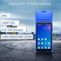 Terminal de point de vente mobile Android portable 5,5 pouces, caisse enregistreuse tout-en-un, systèmes POS, imprimante, scanner, NFC, 4G, Wifi, BT pour la vente au détail