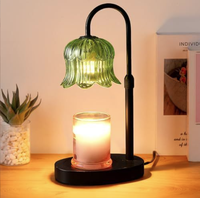 Lampe chauffe-bougie vintage française, lampe de chevet, décoration d'intérieur, lampe d'ambiance, lampe de table sans flamme, diffuseur de parfum