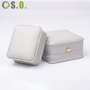 Wholesale Blue Pink White Custom Premium PU Leather Set Boxes for Necklace Bracelet <b>Ring</b> Earrings Boxes Jewelry Box - Product Image 5