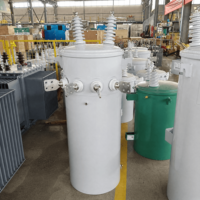 Transformateur de distribution immergé dans l'huile à réservoir cylindrique unique 13,8 kV 240 V/120 V 37,5 kVA 112 kVA 167 kVA 50/60 Hz