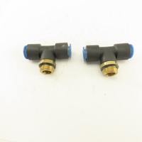 3/8npt X 10mm Tube Push to Connect Branch Tee Banyak 2 buah, Baru, Asli, Tersedia, dengan Garansi Satu Tahun.