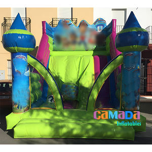 Castillo de salto inflable con temática de Fortnite, parque de atracciones infantil, casa de rebote con toboganes húmedos/secos para fiestas de cumpleaños - Product Image 2