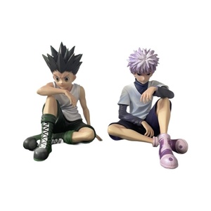 Figurine PVC Hunter x Hunter <span class=keywords><strong>PG</strong></span> pose assise Killua Zoldyck Gon Freecss, boîte cadeau, décoration, jouet, anime - Product Image 5
