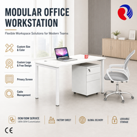 Poste de travail informatique modulaire pour bureau, bureau de direction personnalisé pour projet en espace ouvert