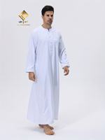 Qamis Arabe Premium pour Homme – Mode Marocaine Élégante à Manches Longues, Séchage Rapide, Léger, Anti-Boulochage, Non Extensible, Motif Tribal