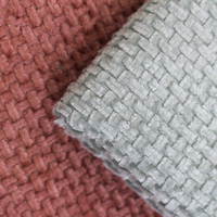 Tissu de matériaux de rembourrage en polyester tissé imitation lin doux imprimé personnalisé