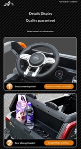 Jouets pour enfants en gros directement de l'usine, <span class=keywords><strong>mini</strong></span>-voiture électrique pour les 2-4 ans, double commande à distance, voiture en plastique à 4 roues alimentée par batterie - Product Image 2