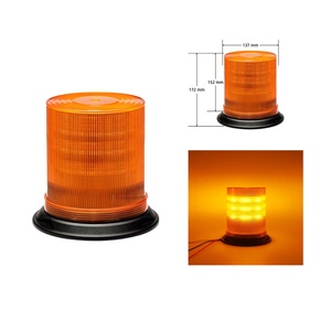 24 Pcs 3W Công Suất Cao <span class=keywords><strong>LED</strong></span> Xoay Đèn Hiệu Ánh Sáng Hổ Phách 12V 48V Xe Nâng Xe Kỹ Thuật Nguy Hiểm Xe Nhấp Nháy - Product Image 4