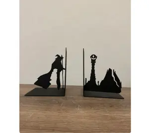 Freestanding Black Book End 2022 Best Unique Decor Lord Metal Bookend Decorative Gandalf Metal Bookend