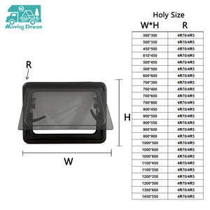 JDA venta al por mayor de aleación de aluminio de doble capa de vidrio acrílico Push Out RV ventana para autocaravana caravana Camper barco yate RV remolque - Product Image 3