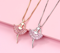 Collier Pendentif Danseuse Ballet pour Femme, Bijou Robe de Danse, Cadeau Ballerine, Collier de Fiançailles