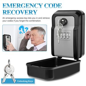 BBdhome hiện đại chống trộm 4 chữ số kết hợp mật khẩu mở đôi ngoài trời không thấm nước nhôm hợp kim khóa hộp khóa - Product Image 2