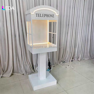 Cabine téléphonique LEDA en promotion pour décoration de fête et de mariage, avec fonction de messagerie audio, livre d'or, produit de télécommunications - Product Image 5