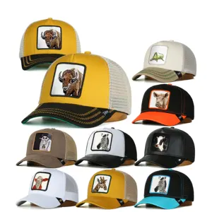ขายส่งหมวกโลโก้ที่กําหนดเองตาข่าย Trucker หมวก Gorras 3D เย็บปักถักร้อยพิมพ์สัตว์หมวกผู้ชายกีฬาหมวกเบสบอลกลางแจ้ง
