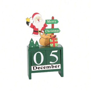 Calendrier <span class=keywords><strong>de</strong></span> compte <span class=keywords><strong>à</strong></span> rebours <span class=keywords><strong>de</strong></span> <span class=keywords><strong>Noël</strong></span> et du Nouvel An, ornement avec Père <span class=keywords><strong>Noël</strong></span>, renne, bonhomme <span class=keywords><strong>de</strong></span> neige, design <span class=keywords><strong>en</strong></span> bois, décoration <span class=keywords><strong>de</strong></span> bureau <span class=keywords><strong>à</strong></span> domicile, <span class=keywords><strong>cadeau</strong></span> - Product Image 6