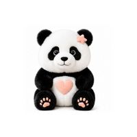 Peluche Panda pour Jeu de Rôle, Jouet Éducatif Ludique pour Enfants avec Cœur LED