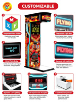 Machine d'arcade de test de force de boxe en gros, machine de jeu de frappe à monnayeur avec distribution de tickets