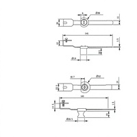 Serrure de meuble dentelée en alliage de zinc Modèle 017 pour portes d'armoires en verre - Design moderne et minimaliste