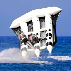 Prix d'usine, bateau gonflable de nouvelle conception, <span class=keywords><strong>9</strong></span>, 8, 10 places, jeu d'eau personnalisé, bateau banane en PVC, bateau gonflable remorquable, poisson volant - Product Image 5