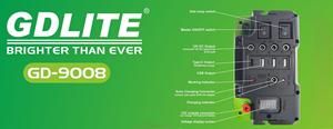 GDLITE-9008 chiếu sáng khẩn cấp sạc và năng lượng mặt trời ngoài trời dẫn ánh sáng 12V 8AH nhà hệ thống phát điện - Product Image 3