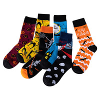 Chaussettes pour femmes de haute qualité pour Halloween, motifs de dessins animés, chaussettes en coton respirant pour femmes, vente en gros