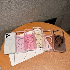 Nueva Funda Magnética Transparente con Purpurina para iPhone 17 Air 16 15 14 Pro Max, con Lámina Dorada, Resina IMD y TPU, Antigolpes - Product Image 1
