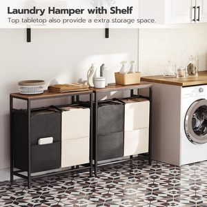 Vendite calde <span class=keywords><strong>bagno</strong></span> camera da letto <span class=keywords><strong>Design</strong></span> moderno cesto portabiancheria a 2 sezioni - Product Image 4