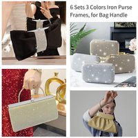 Cadre de porte-monnaie design à la mode pour femmes, portefeuille en métal Nickle, fermoir à fixation, cadre de fermeture pour pochette