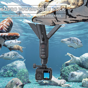 TELESIN Télécommande sans fil sous-marine, perche à selfie extensible, trépied, barre de flottabilité pour caméra <span class=keywords><strong>Hero</strong></span> 9/10/<span class=keywords><strong>11</strong></span>/12/13 - Nylon - Product Image 2
