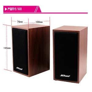 ลำโพงไม้ JT-2801 แบบ USB 2.0 สเตอริโอ สำหรับคอมพิวเตอร์ พร้อมพอร์ตเบส - Product Image 4