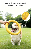 Juguete Ecológico de EVA para Perros con Anillo de Tracción, Alta Flotabilidad, Fácil de Limpiar, Interactivo, para Entrenamiento, Juego de Buscar y Masticar en el Agua
