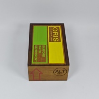 Boîte coulissante en bois rétro avec doublure intérieure en velours doux, logo personnalisé pour l'affichage des montres et l'emballage de cadeaux de luxe