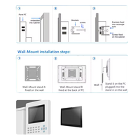 10,1/15/21 pulgadas IP65 impermeable sin ventilador Industrial pantalla táctil Monitor Panel capacitivo PC OEM proveedor precio de fábrica