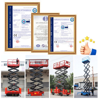 Plataforma Elevatória Hidráulica Elétrica Tipo Tesoura 6-14M de Altura de Plataforma, Capacidade de 230-450KG, Plataforma Móvel para Trabalho Aéreo em Altura