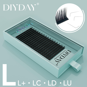 Diyday L hình dạng cổ điển lông mi mở rộng lu LC LD M Curl khối lượng lông mi Matt Đen Lông mi giả - Product Image 2