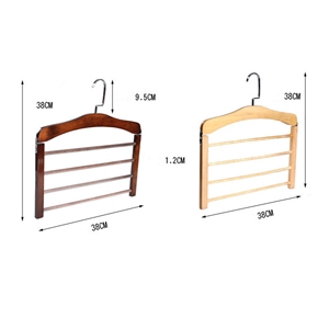Space-Saving <strong>Folding</strong> Wood Pant <strong>Hangers</strong> for Pants Jeans Scarf Trousers Tie Towel-<strong>Multi</strong>-Use Clothing Rack - Product Image 6
