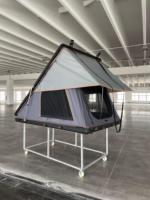Tente de toit de voiture en alliage d'aluminium à coque rigide durable, en tissu Oxford, imperméable, quatre saisons, ouverture automatique rapide, 2-3 personnes